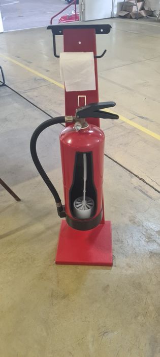 Suporte rolo papel higiénico e piaçaba