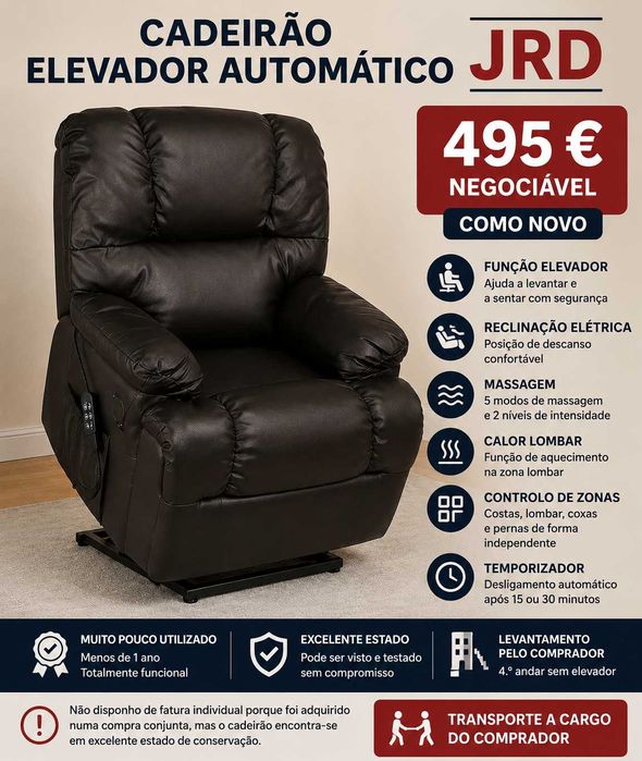 Cadeirão Relax Reclinável Automático – Como Novo