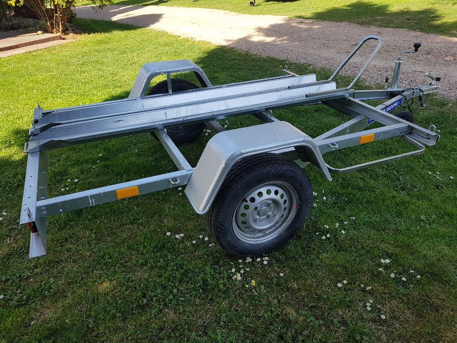przyczepa MOTOCYKLOWA do transportu motocykla wypożyczalnia JNH