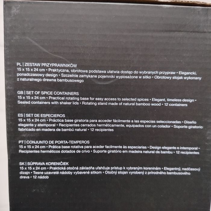 Zestaw przyprawników na stojaku obrotowym nowy