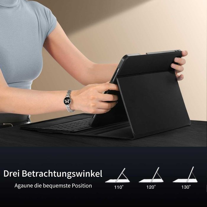 Vobafe Etui z klawiaturą do iPad Air 13" M3 M2, iPad Pro 12.9 3 4 5 6g