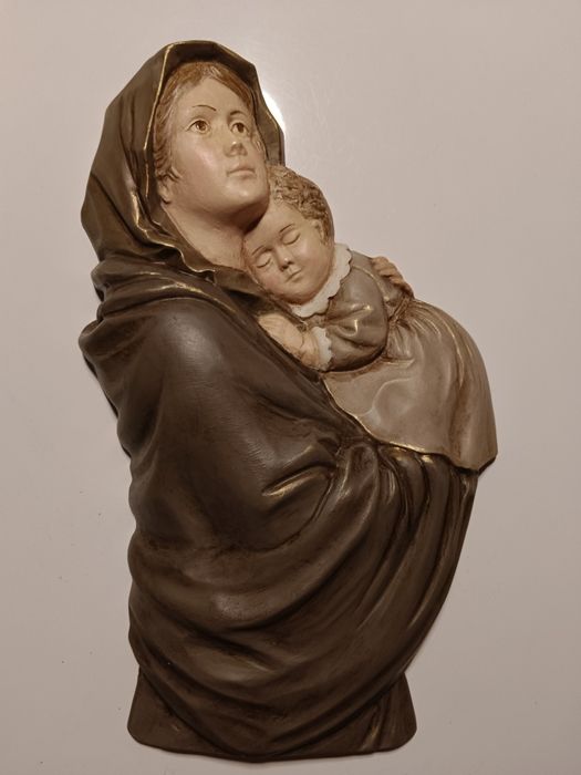 Matka Boska z Dzieciątkiem Madonna płaskorzeźba Boże Narodzenie prezen