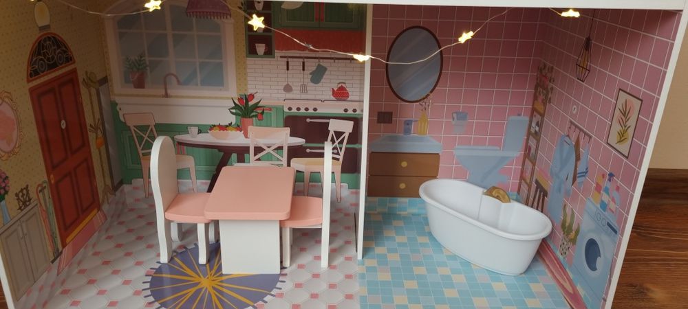 Domek dla lalek drewniany ecotoys