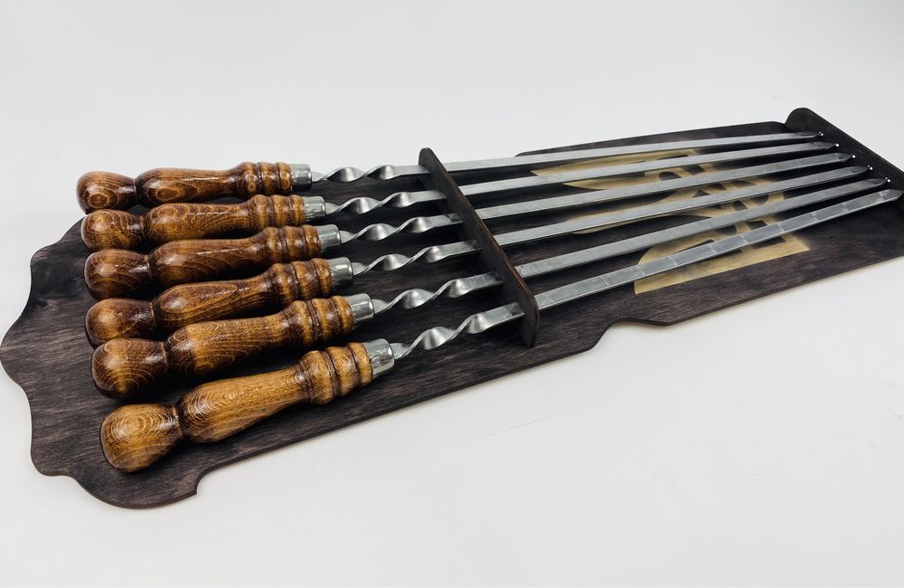 Набор шампуров настенный (6 шампуров и стенд)