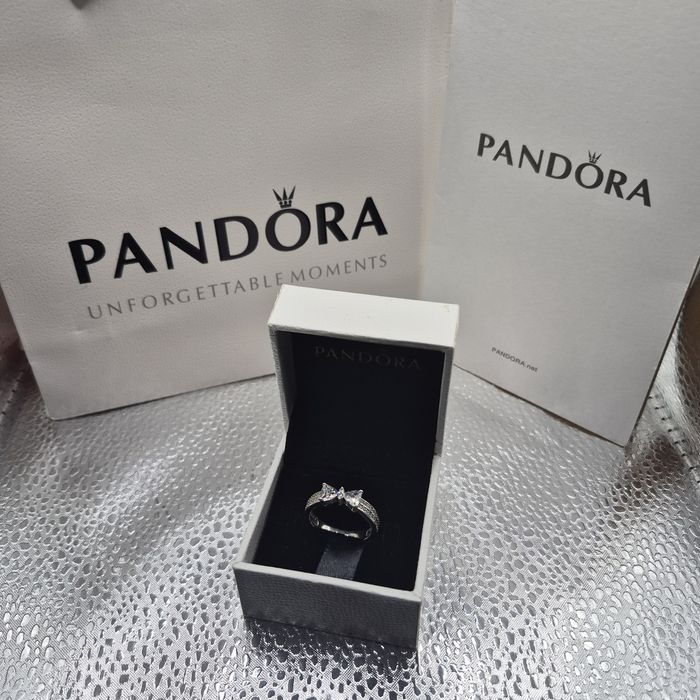 Anel Pandora Sparkling Bow Double-row