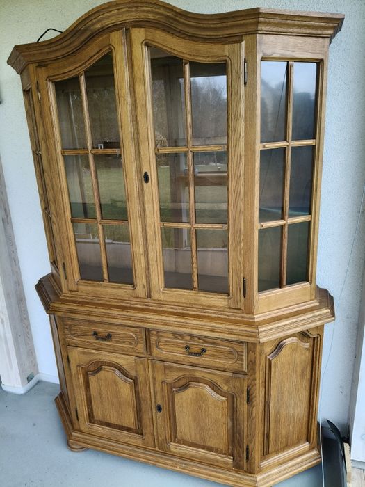 Komoda witryna dębowa