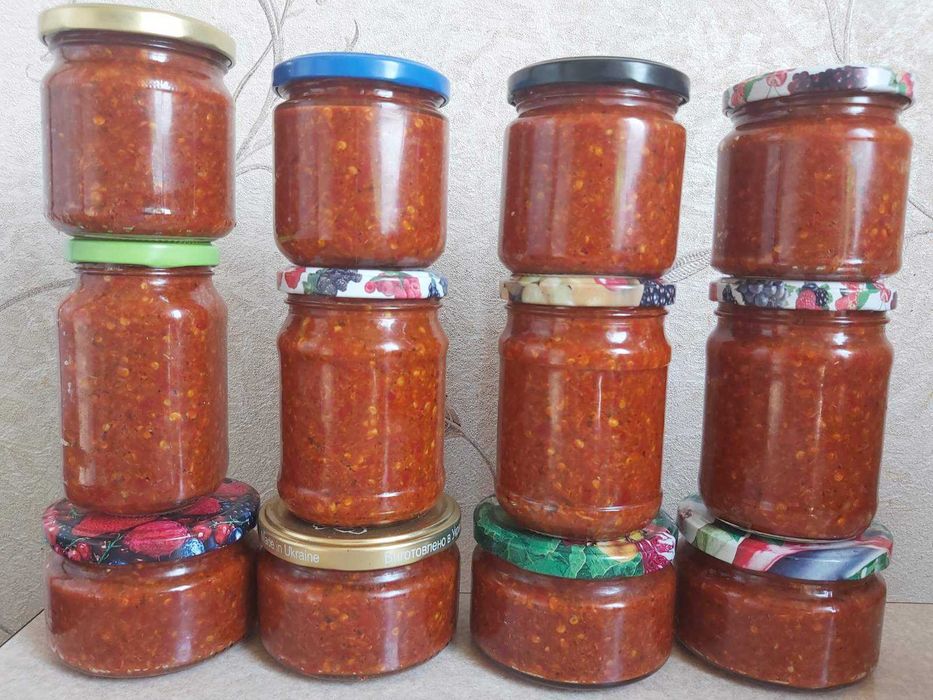 Аджика Кавказская с Хреном 2025г, иная домашняя консервация