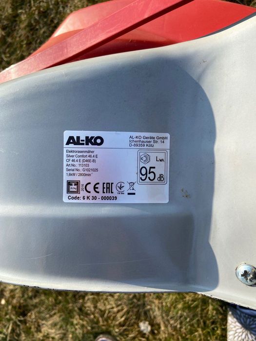 Kosiarka AL-KO Comfort 46.4 E Srebrny 113103