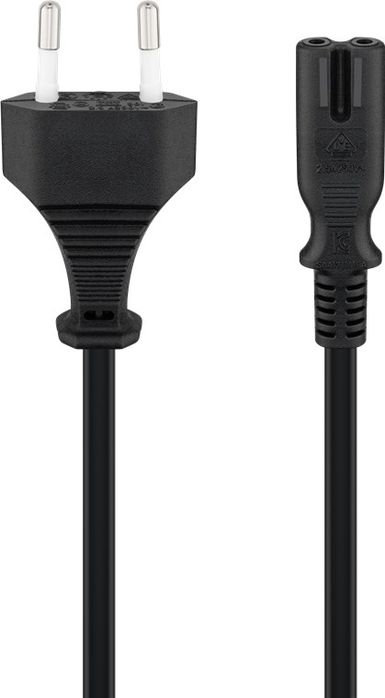 outlet kabel zasilający euro goobay 95039 5 m czarny