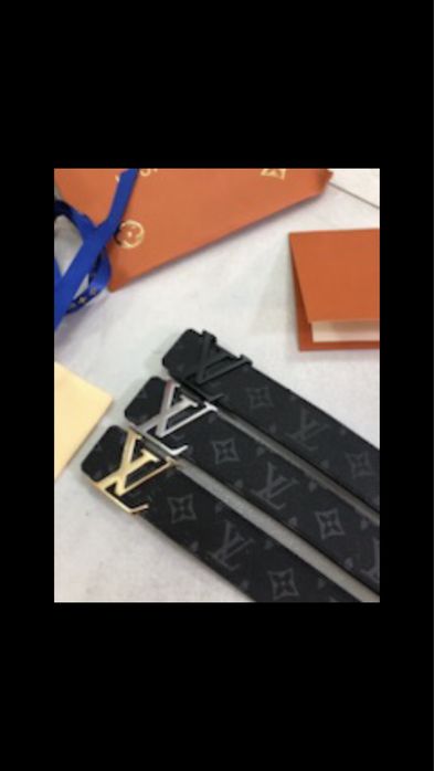 Pasek skora naturalna LOUIS VUITTON 80-125 nr seryjny canvas