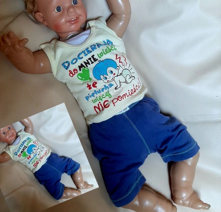 Zestaw LATO roz 68 15 sztuk mega paka komplet chłopca wyprawka rampers