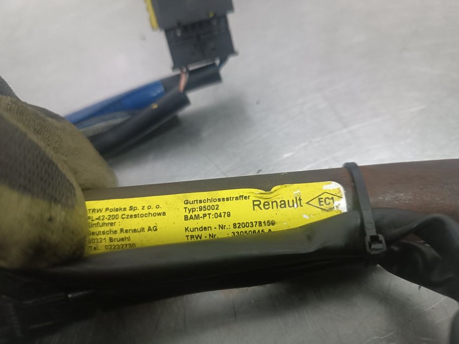Pré-tensor Cinto Frente Esquerdo RENAULT KANGOO - 8200378159