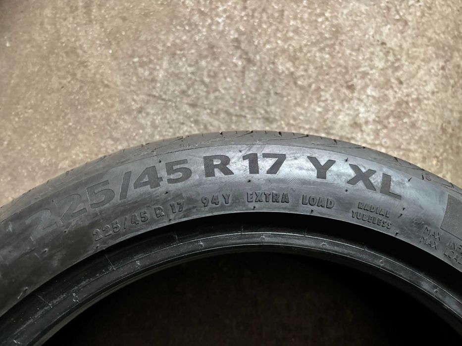 2X OPONY LETNIE 225/45R17 94Y Continental PremiumContact 6 XL Rant Ochronny 7.7MM 2020R
