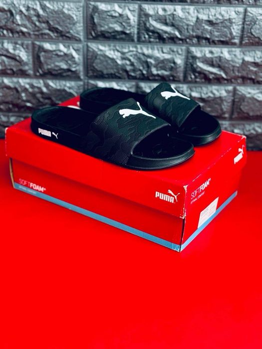 Шлепанцы мужские пума/puma слансы шлепки пума тапочки на лето puma резиновые тапочки силиконовые шлепанцы капці літні чоловічі шлепанці черные тапочки