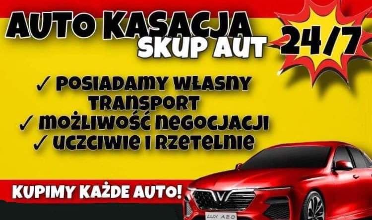 Skup samochodów,autokasacja 24/7.