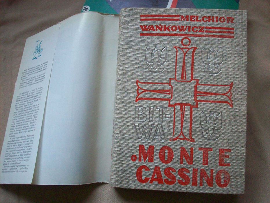 Bitwa o Monte Cassino, M.Wańkowicz, 3 tomy, oprawa twarda, 1989.