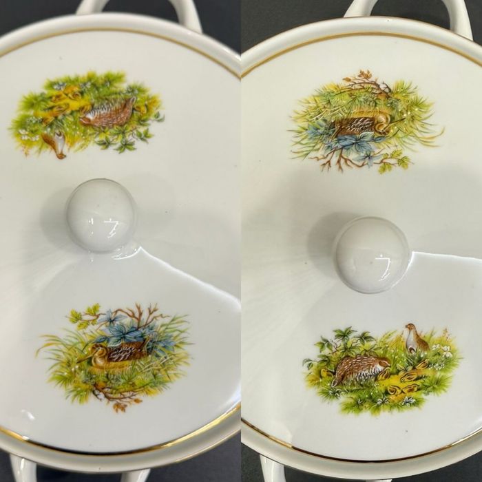 Фарфоровый столовый сервиз Krautheim GDR Германия мотив охота