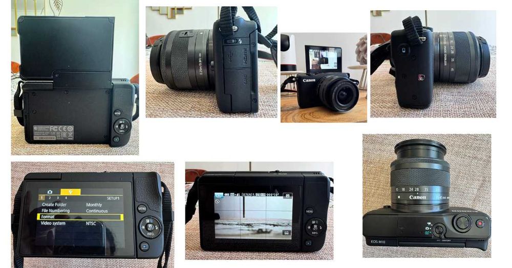 Canon EOS M10 + 15-45mm + 55-200mm + Bolsa + 2 Baterias (COMO NOVO)