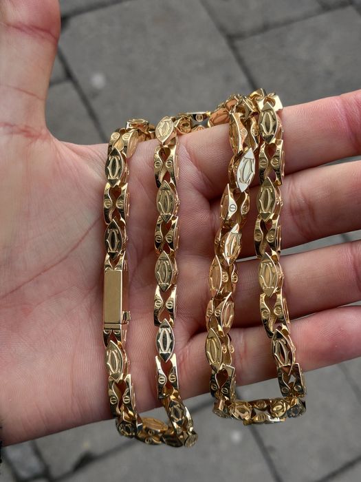 Złoty łańcuszek splot CARTIER 585 NOWY