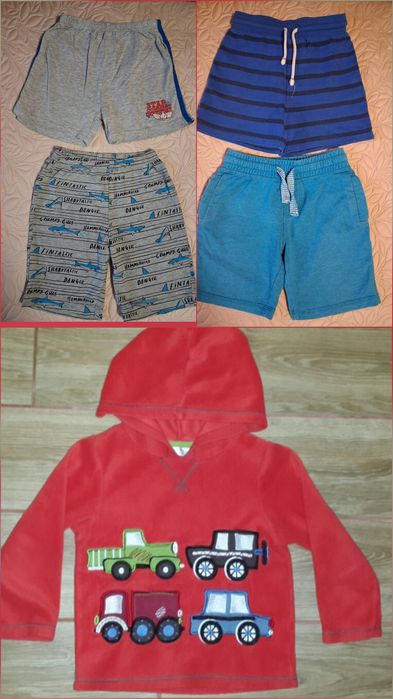 флісова кофта, шорти   на 2-3 роки, реглан,