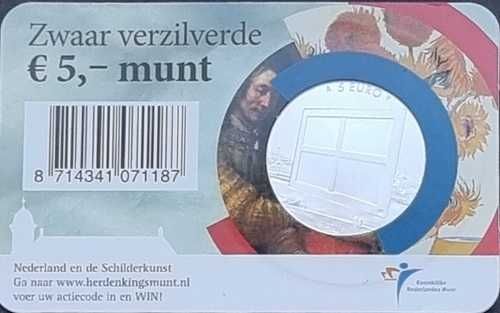 HOLANDA Moeda 5€ Pintura Beatriz