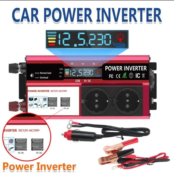 Inversor/Inverter 12v 4000w pico e 500w/800w continuo64740666581505121