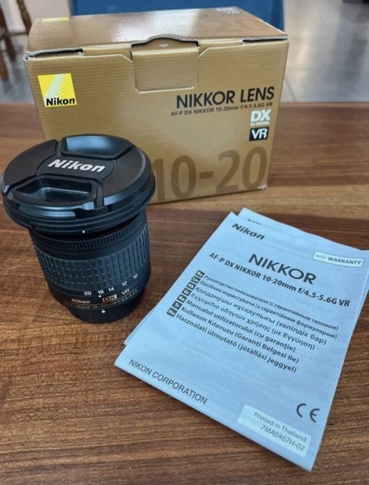 Nikon 10-20 DX AF-P na caixa