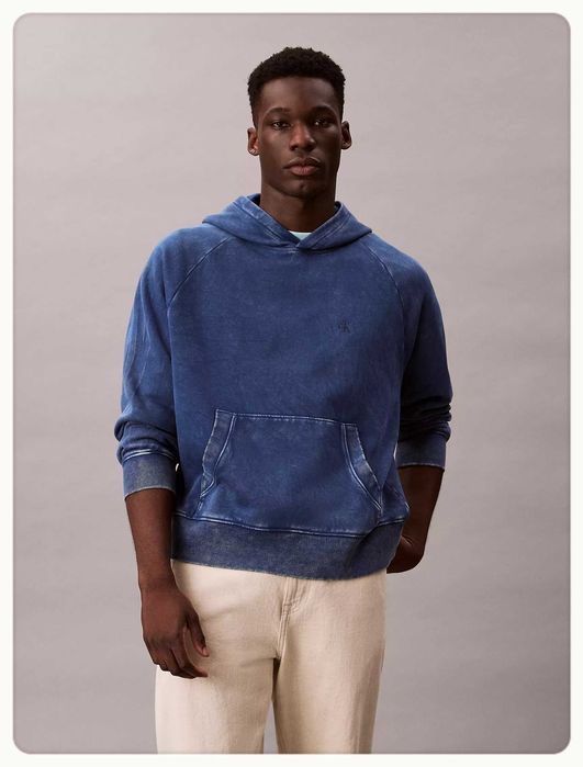 Кофта calvin klein худи (ck hoodie insignia blue over ) c америки L