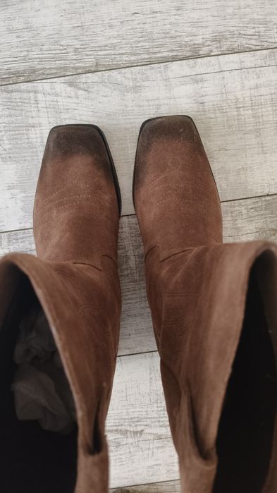 Botki Pułk&Bear skóra 39 zamsz