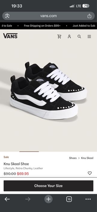 Vans Knu Skool кеди ОРИГІНАЛ