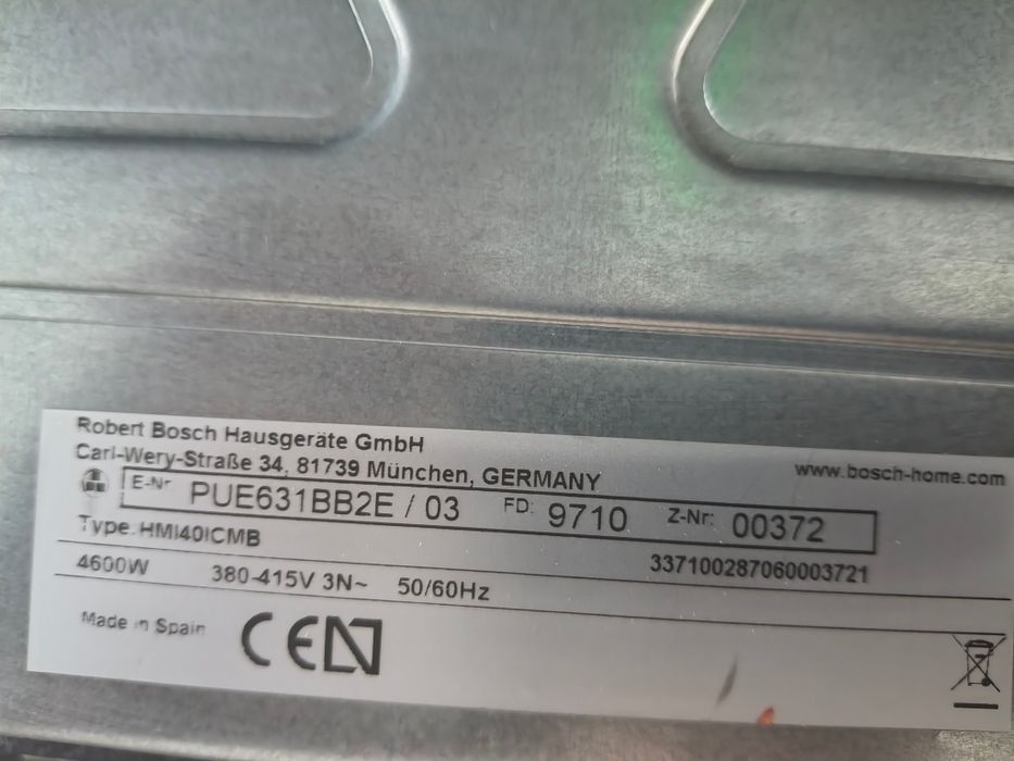 Płyta indukcyjna Bosch PUE631BB2E – 100% Sprawna