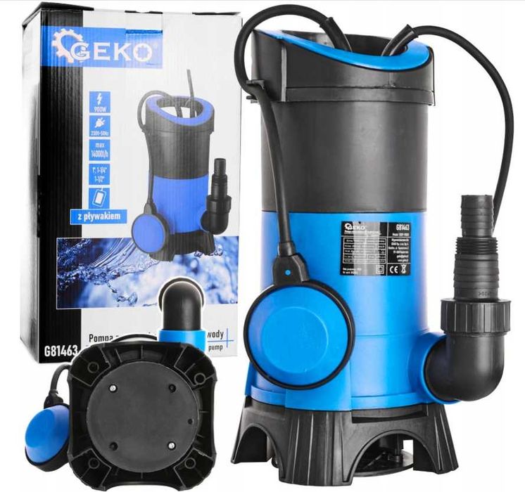 Pompa zanurzeniowa plastik z pływakiem do brudnej wody 900W