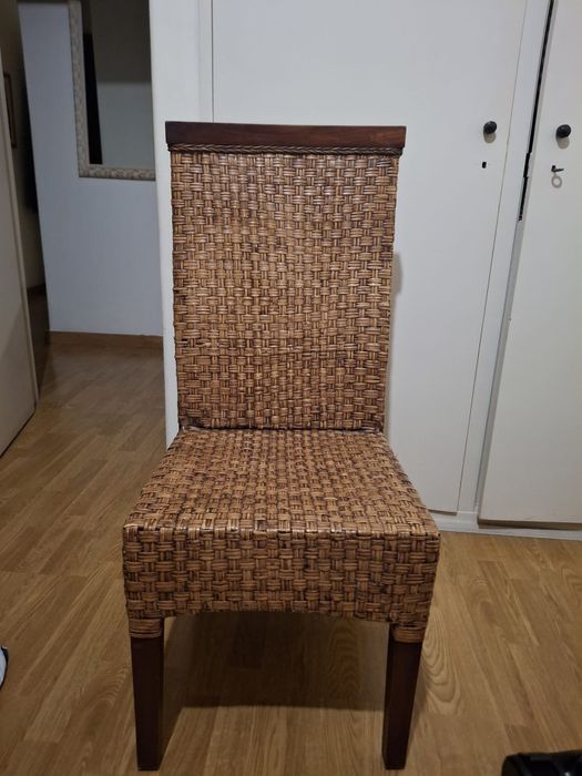 Conjunto 4 cadeiras verga e madeira
