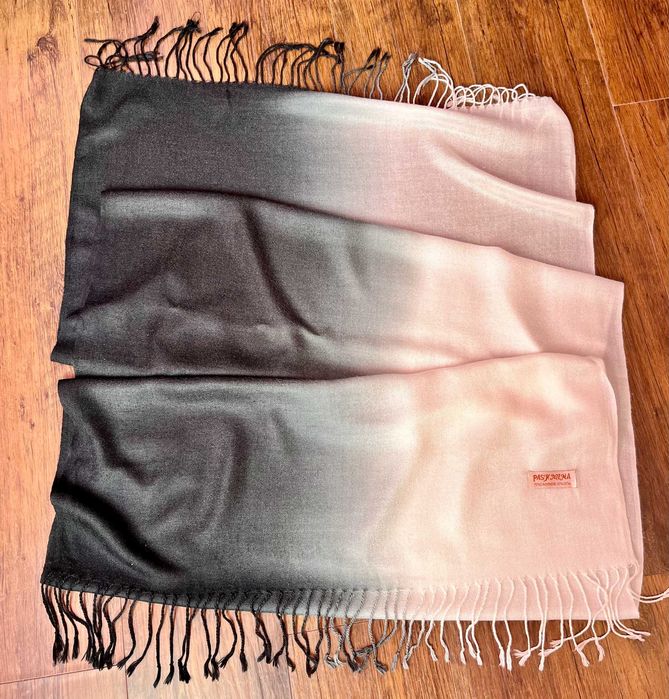 Szal ombre kaszmir z jedwabiem Pashmina