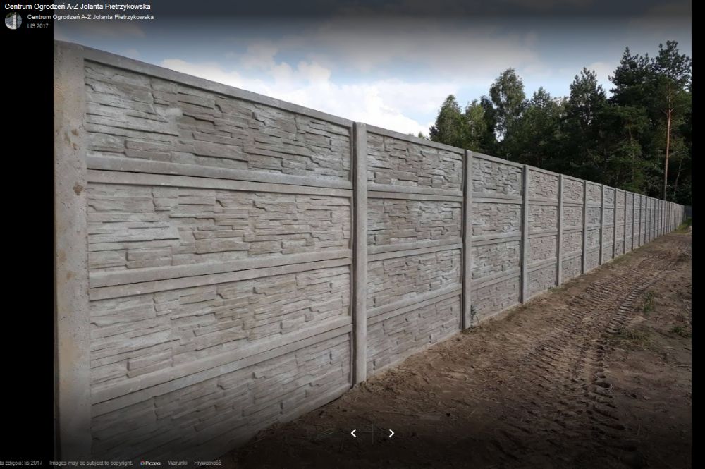 Ogrodzenia betonowe -PRODUCENT 200 cm wysokości