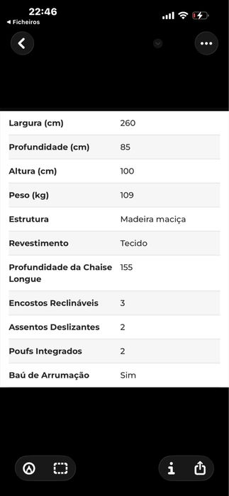 Vendo sofá chaise longue / 2 puffs para despachar!!!