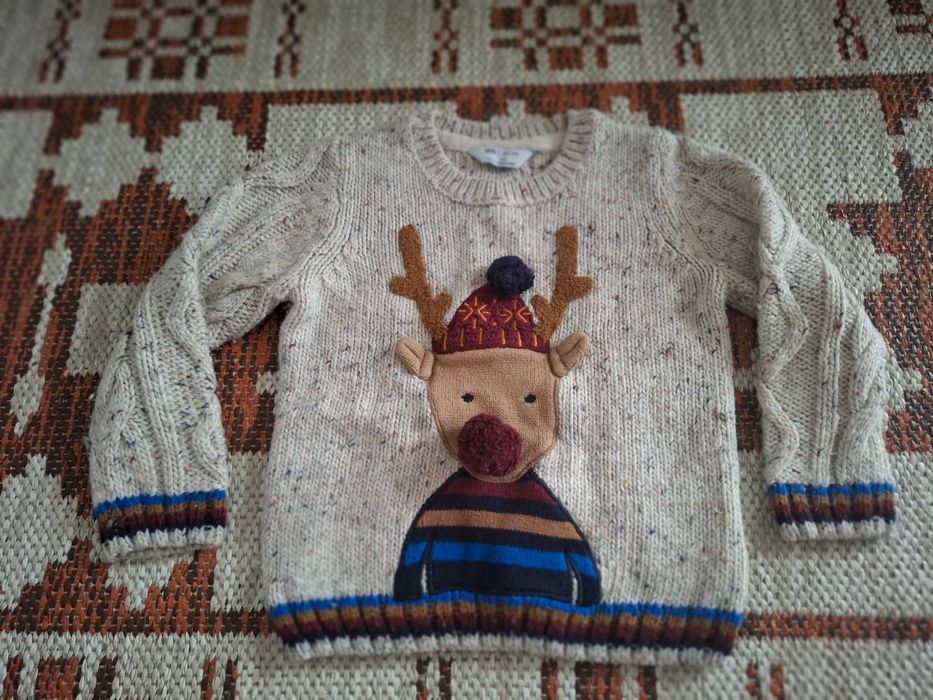 Sweterek świąteczny chłopięcy 98