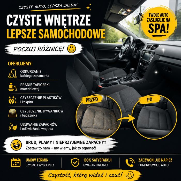 Pranie Tapicerki Samochodowej | Sprzątanie i Czyszczenie Aut