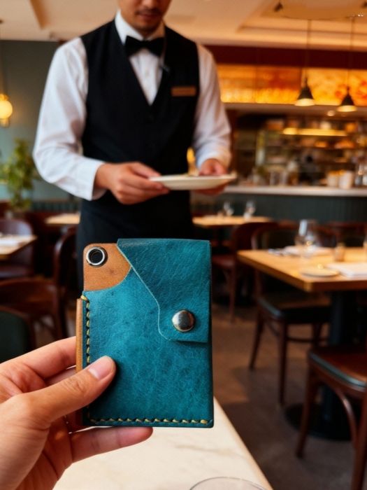 Cardholder skórzany