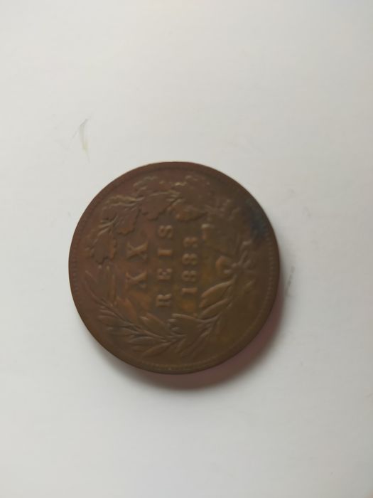 Moeda xx reis rei d. Luiz L 1883