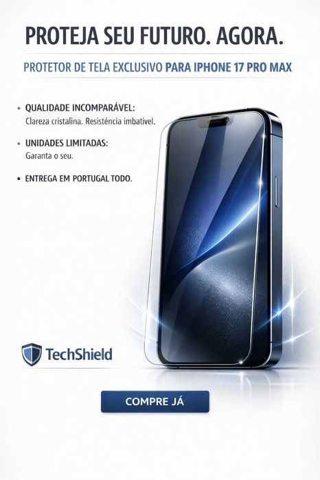 Películas Anti-Espionagem iPhone 17 Pro Max (Poucas Unidades!)