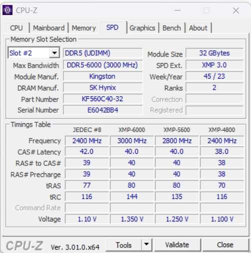 32GB DDR5 6000mhz Kingston (x1) Troca