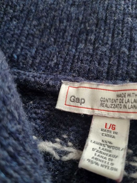 Męski, zimowy sweter GAP, wełniany