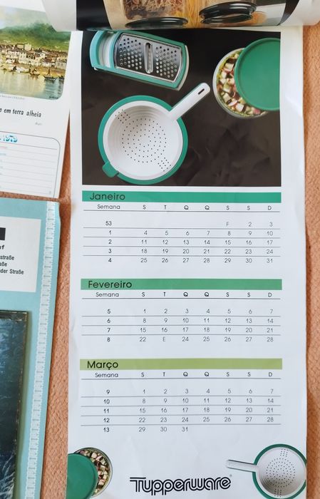 Calendários de parede antigos (2 portugueses e 1 alemão)