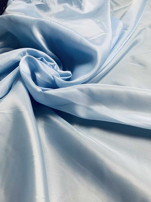 Dekoracyjny do szycia szyfon błękitny Gładki 53m Błękit tania tkanina