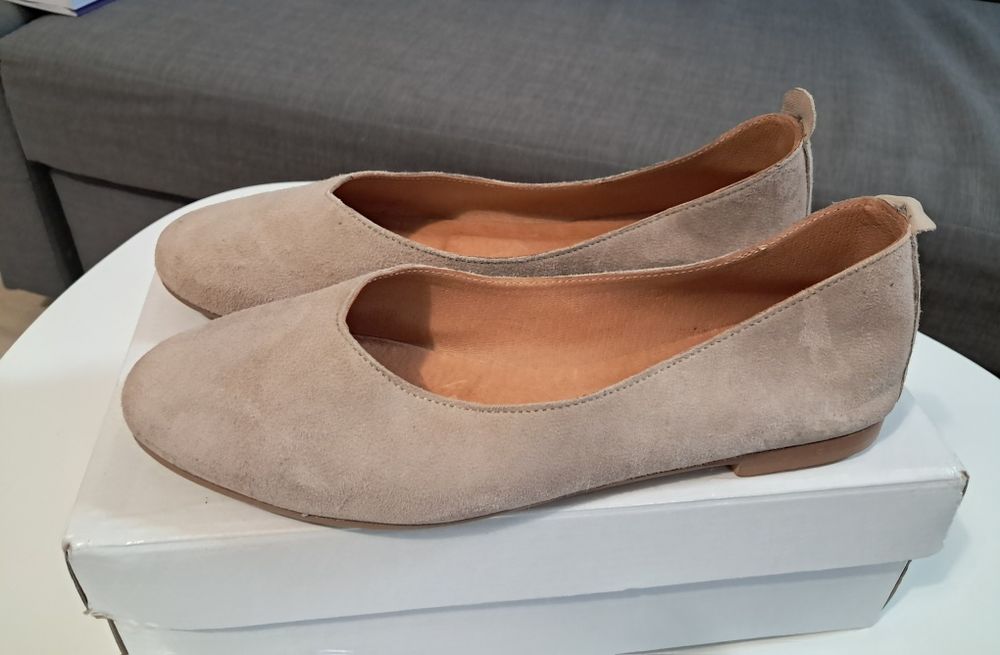 Baleriny zamszowe Lan-Kars, rozm 38