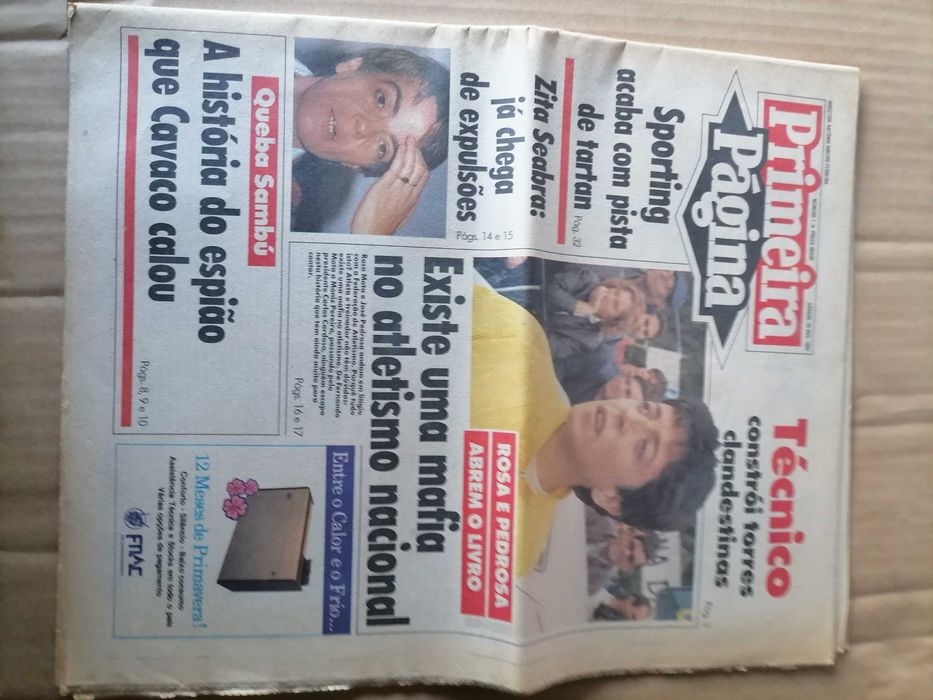 Jornal Primeira Página Nº1 Ano 1988 Rosa Mota / Rita Seabra PCP