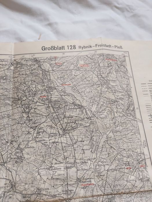 Stara mapa przedwojenna rybnik 1943