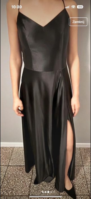 Suknia satynowa dluga