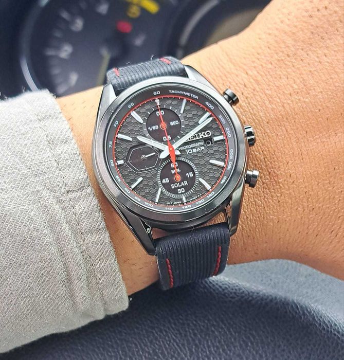 Seiko Cronografo Solar - SSC777P1 "safira" machina sportiva